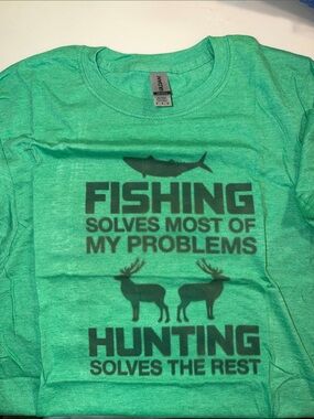 GildGreen 'Fishing Solves Most of My Problems' Graphic Tee by KickRush